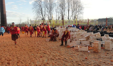 The aftermath of Italy's annual Battle of the Oranges